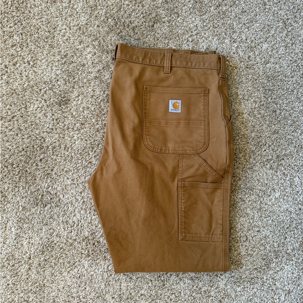 Carhartt Rugged Flex Relaxed Fit Duck Utility Work Pants Tan 42x32
